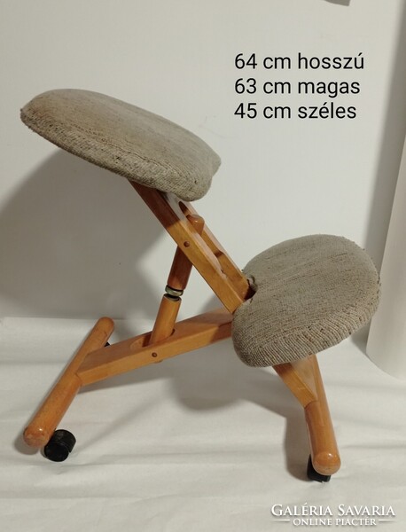 Térdelő szék, térdeplő, kárpitos, egészséges tartás biztosító ülőke