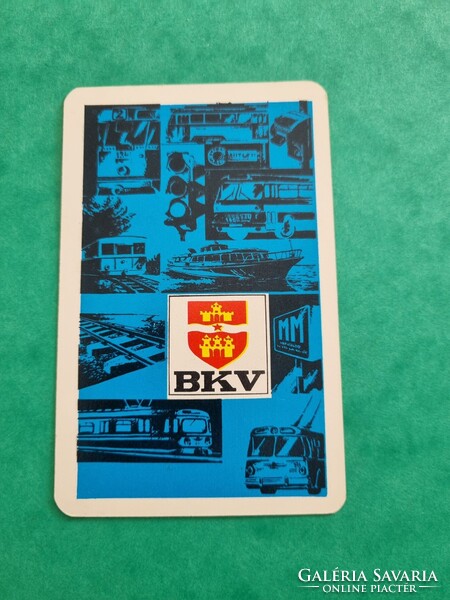 BKV 1971. évi kártyanaptár Óvatosság+türelem+udvariasság = közlekedés biztonság