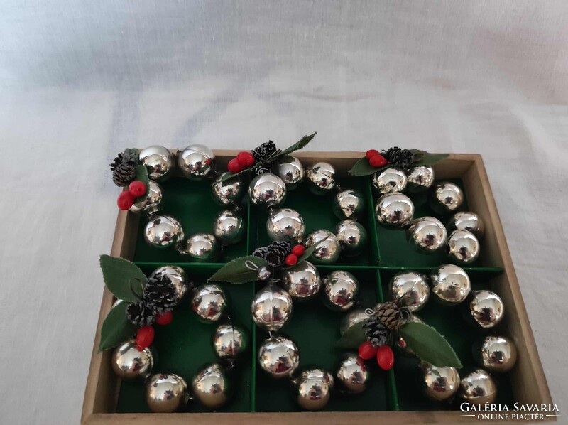 Retró gablonzi karácsonyfa díszek