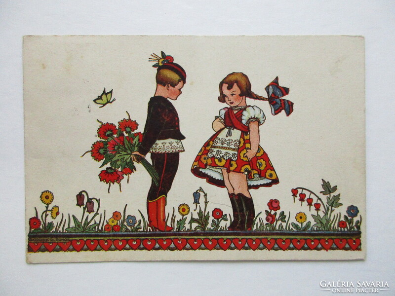 1940 körül. Magyaros üdvözlőlap (44)