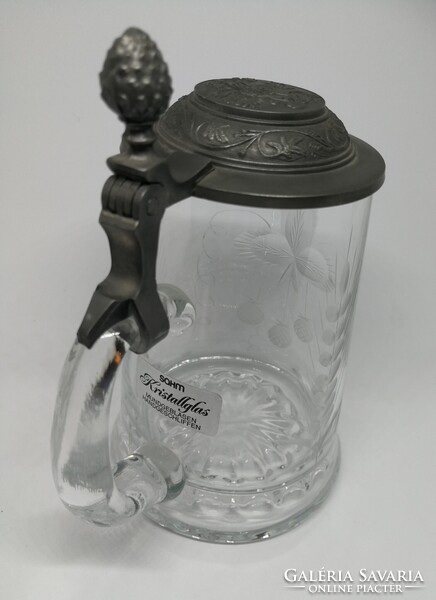 Ón fedeles,csiszolt kristályüveg korsó!