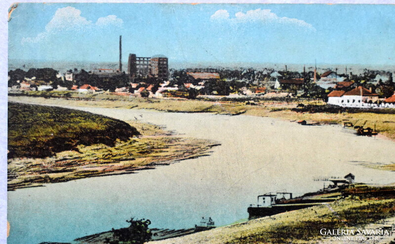 Szolnok - Újváros létképe  - antik litho képeslap