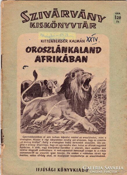 Szivárvány kiskönyvtár: Oroszlánkaland Afrikában