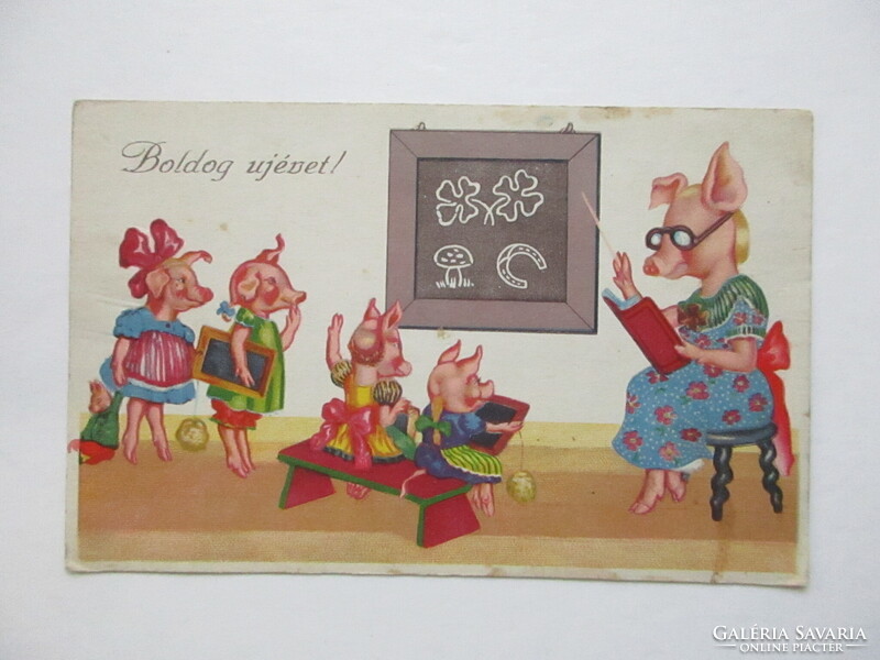 1930-40 körül. Újévi üdvözlőlap (54)