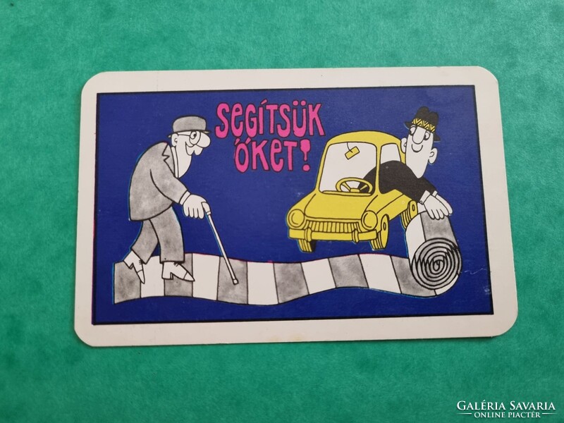 Országos Közlekedésbiztonsági Tanács  1974. évi kártyanaptár - Segítsük Őket!