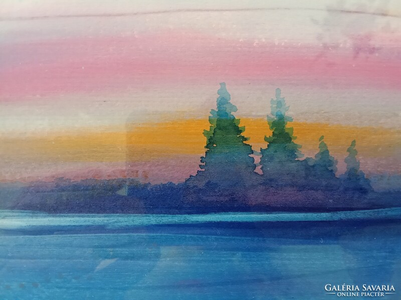 8 db új keretezessel grafika,akvarell