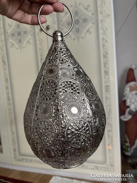 Nagy áttört gyertya, mécses tartó felekasztható.