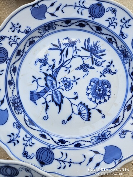 Meisseni pecsenyés plusz tányérok kobaldkék színben