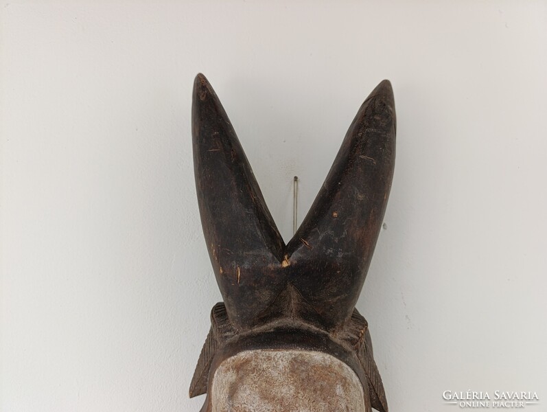 Afrikai maszk antik antilop patinás fa Kwele népcsoport Gabon africká maska D805 611 5602