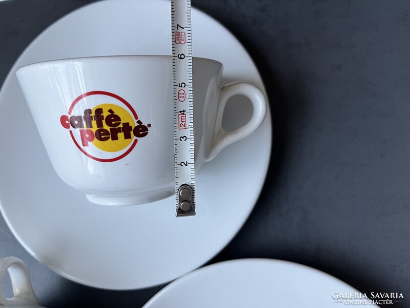 Olasz “Caffè Pertè” cappuccinos méretű vastagfalú porcelán csésze