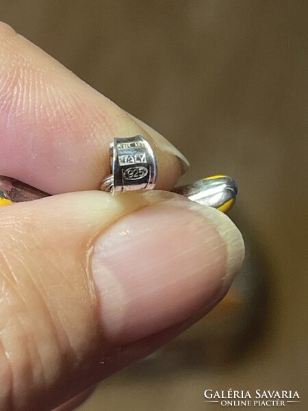 Gyönyörű ezüst szitakötő medál zománc festéssel  valóságban sokkal szebb.