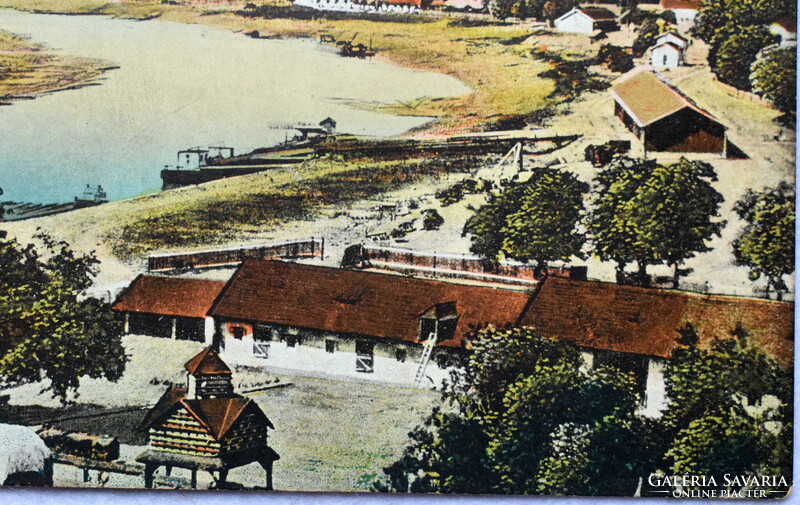 Szolnok - Újváros létképe  - antik litho képeslap