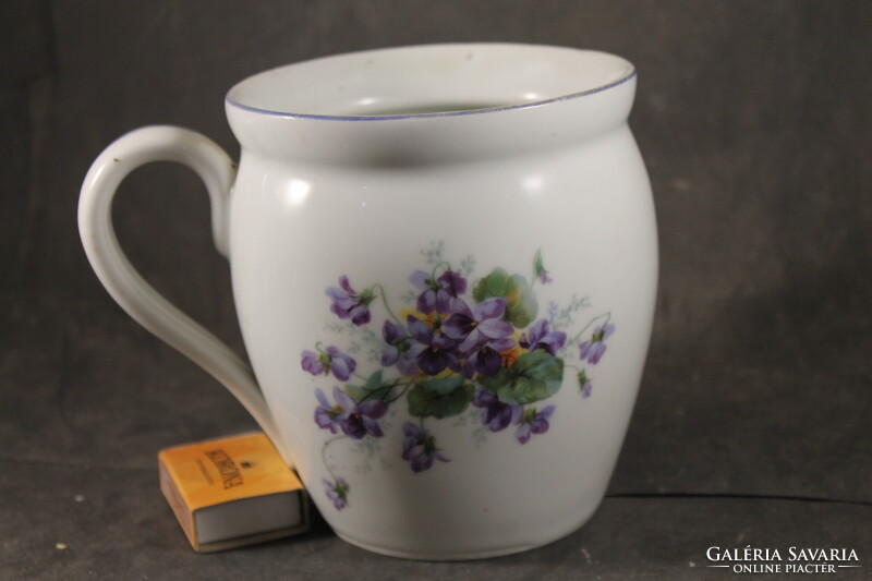 Antik ibolyás nagyméretű hasas bögre 669