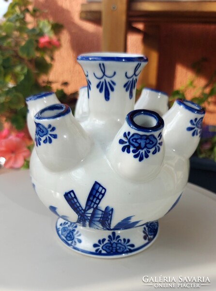 Delft kék-fehér tulipán, virág váza