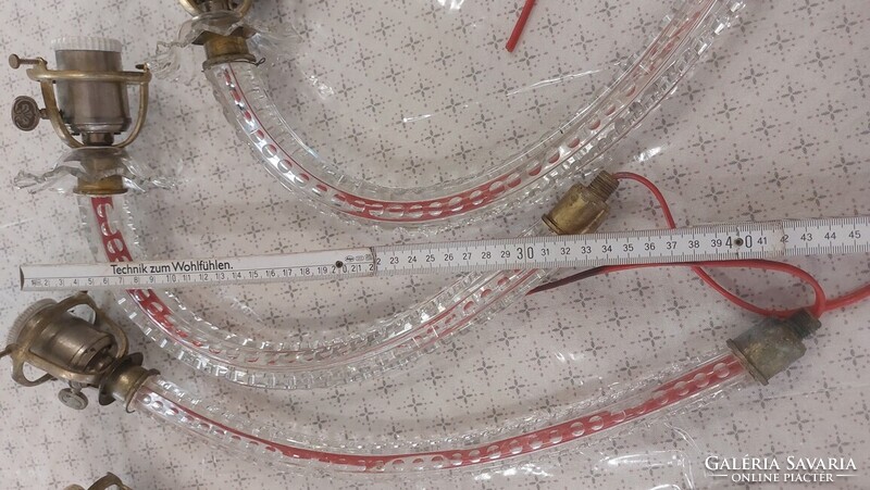 Retro üveg csillár alkatrészek