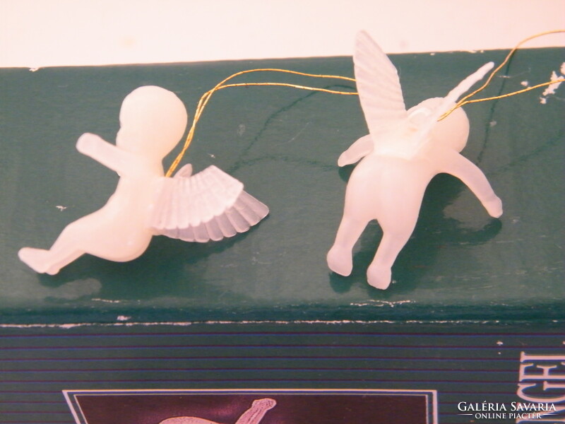 Sötétben világító, foszforeszkáló kis angyal figura karácsonyfadíszek 15 db