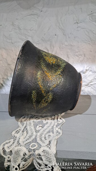 Nagyméretű kerámia kaspó mintával