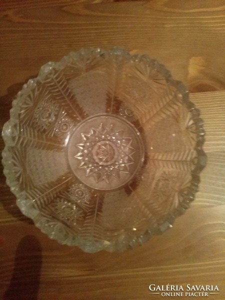 Gyönyörű hibátlan ólomkristály tál, pohár, kehely