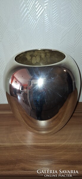 Ezüstözött új virág váza ( Hoff Interieur )