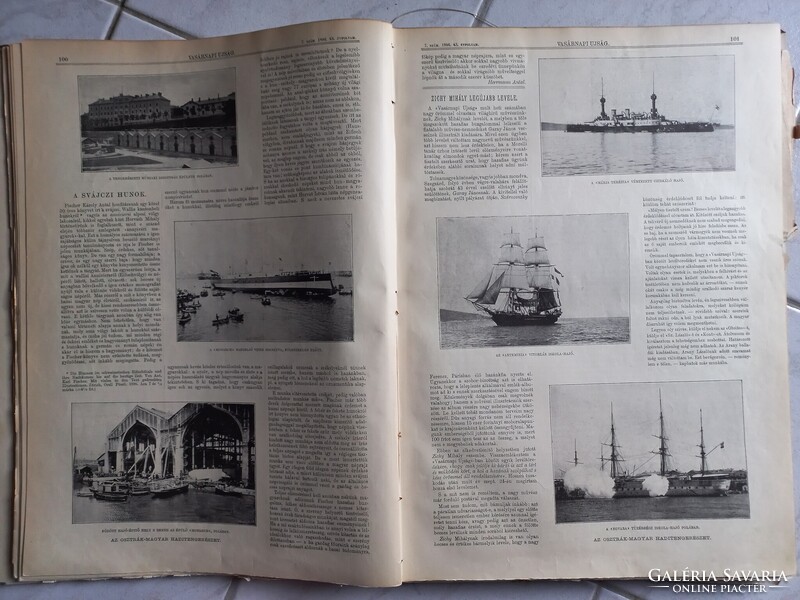 Antik Vasárnapi Újság 2-26.sz. kötésben 1896 - Milleniumi kiállítás-Yacht-raj, Ferencz Ferdinánd stb