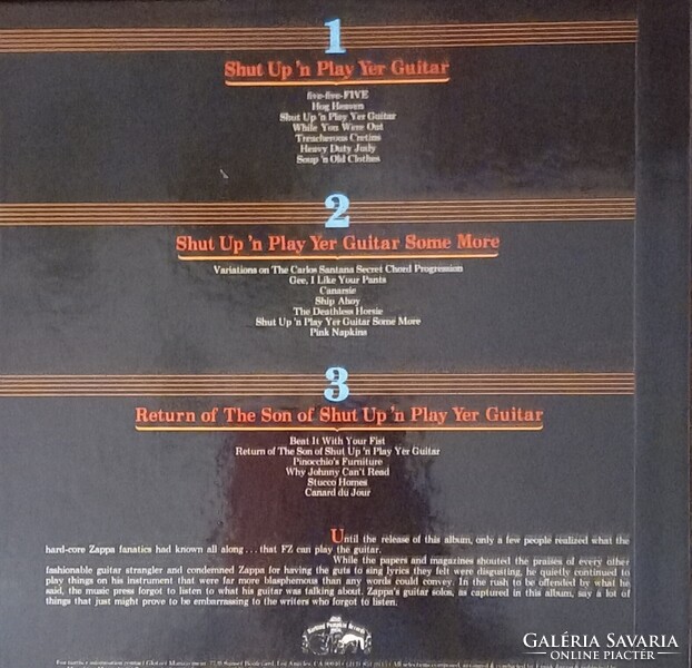 Frank Zappa LP -/ 3 LP