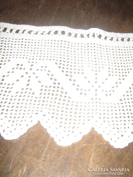 Csodaszép horgolt leveles vitrázs függöny