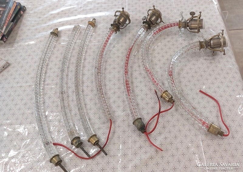 Retro üveg csillár alkatrészek