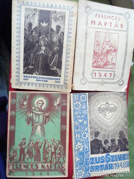 Ferences naptár  1947.  jó állapotú  9000ft