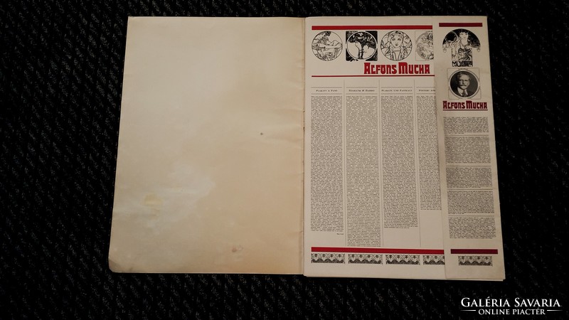 60x43cm 10 darabos Alfons Mucha plakát szett  reprodukció