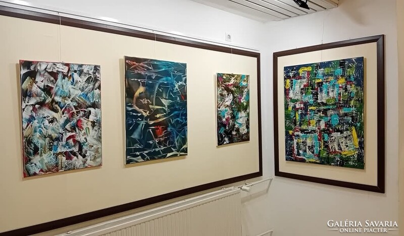 Baján Ildikó festmény 50 x 50 cm. Időtlenség.