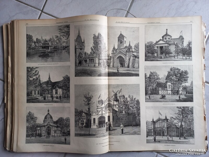 Antik Vasárnapi Újság 2-26.sz. kötésben 1896 - Milleniumi kiállítás-Yacht-raj, Ferencz Ferdinánd stb