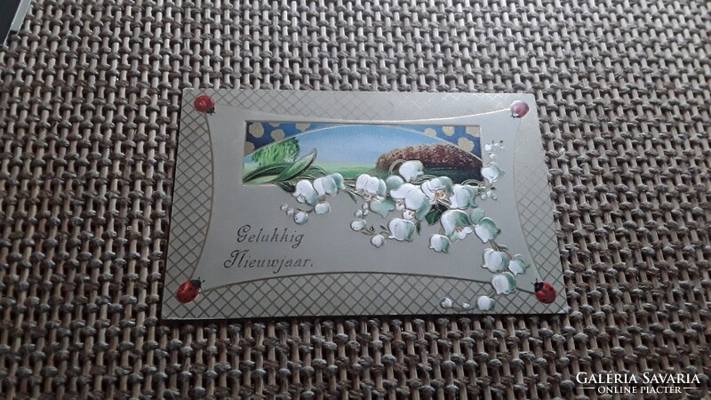 Antik dombornyomott Üdvözlő képeslap. 1911.