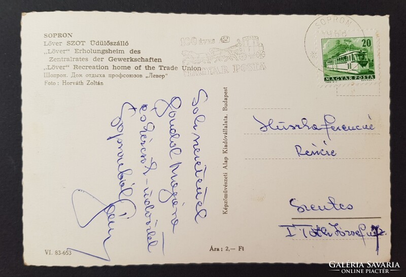 Sopron város képeslap