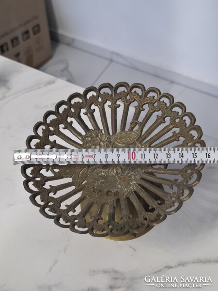 Réz antik gyümölcs tál