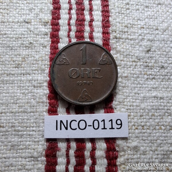 Norvégia 1 Öre 1949 VF