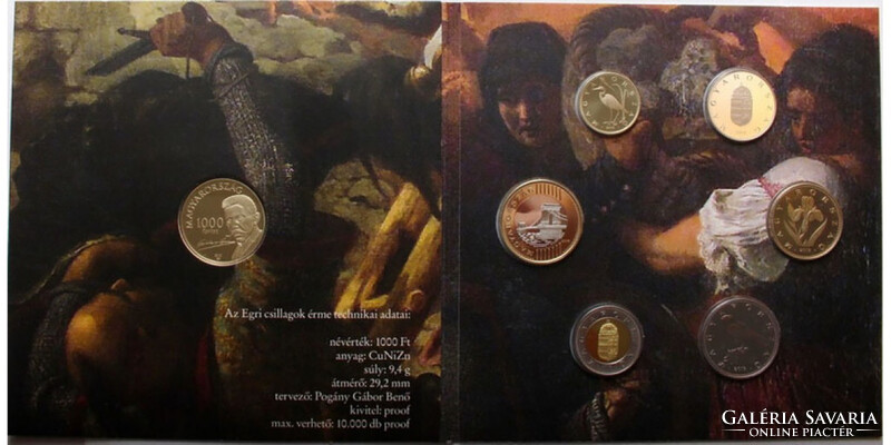 Magyarország Pénzérméi Forgalmi sor 2013 PP Egri Csillagok Gárdonyi 1000 Forinttal