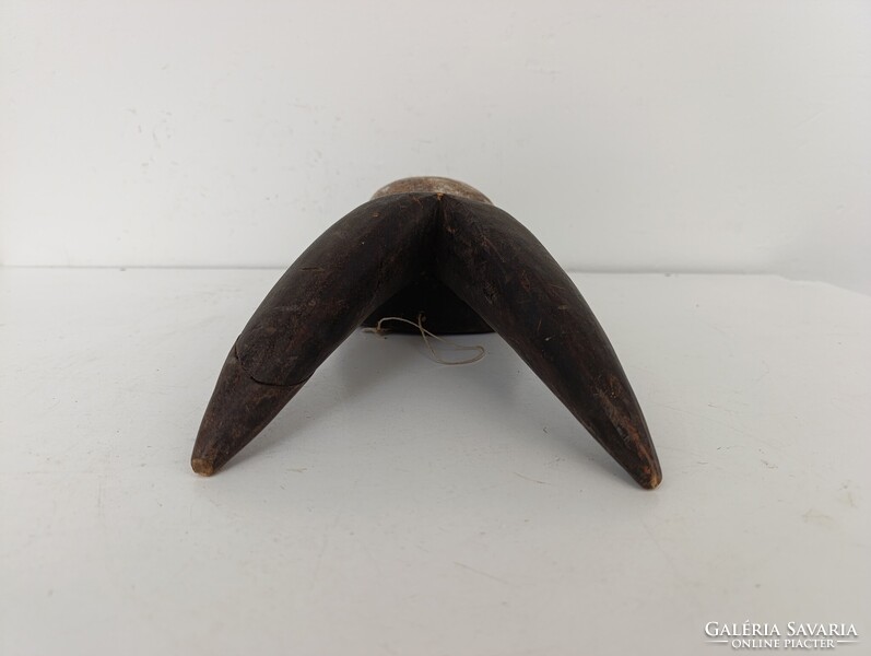 Afrikai maszk antik antilop patinás fa Kwele népcsoport Gabon africká maska D805 611 5602