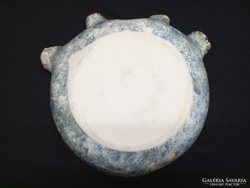 Művészi szignált porcelán tál 37 cm