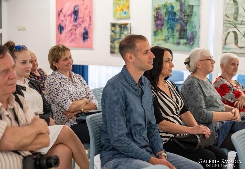 Baján Ildikó festmény 50 x 50 cm. Időtlenség.