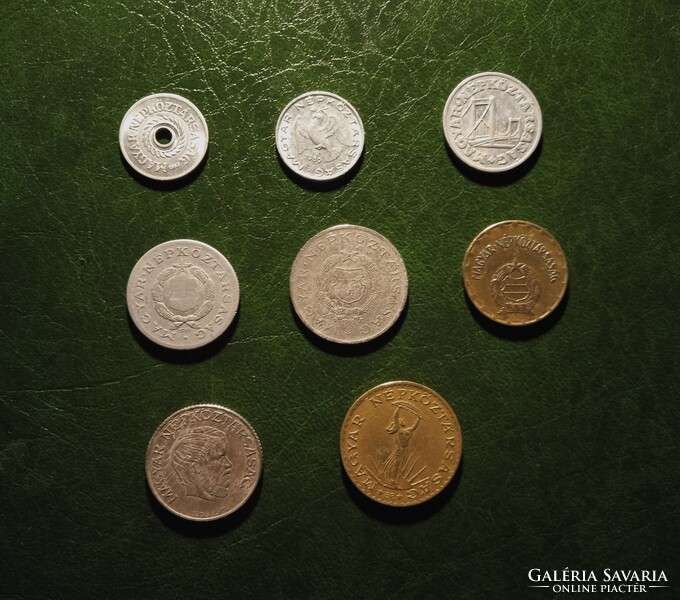 Magyar Népköztársaság forgalmi pénzérmék 9 féle 32 db együtt és külön