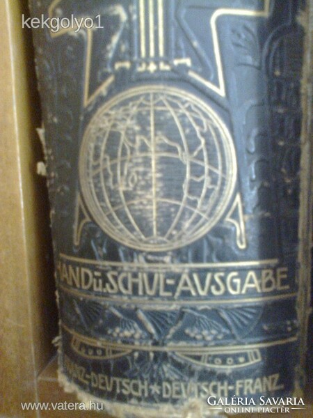 Sachs-Villatte encikopedikus  szótár, 1908 német-francia m hibátlan