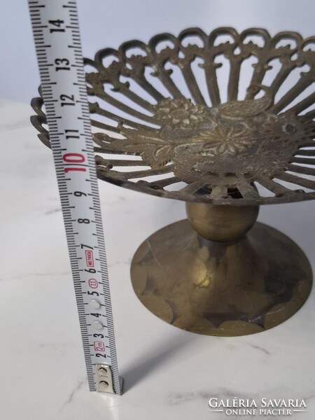 Réz antik gyümölcs tál