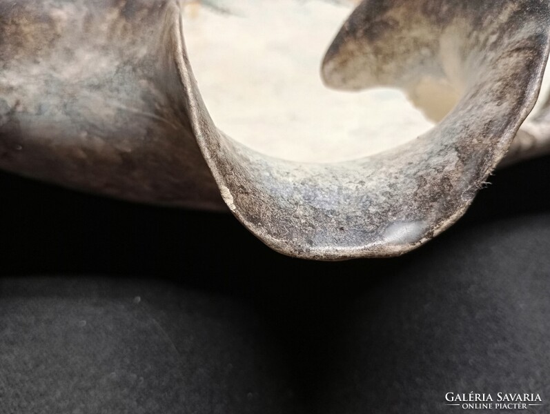 Művészi szignált porcelán tál 37 cm