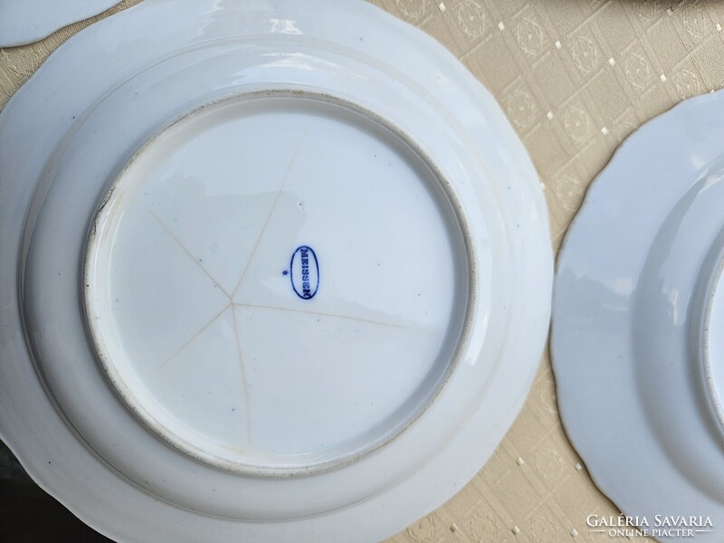 Meisseni pecsenyés plusz tányérok kobaldkék színben