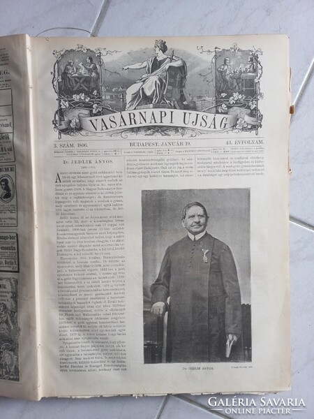 Antik Vasárnapi Újság 2-26.sz. kötésben 1896 - Milleniumi kiállítás-Yacht-raj, Ferencz Ferdinánd stb
