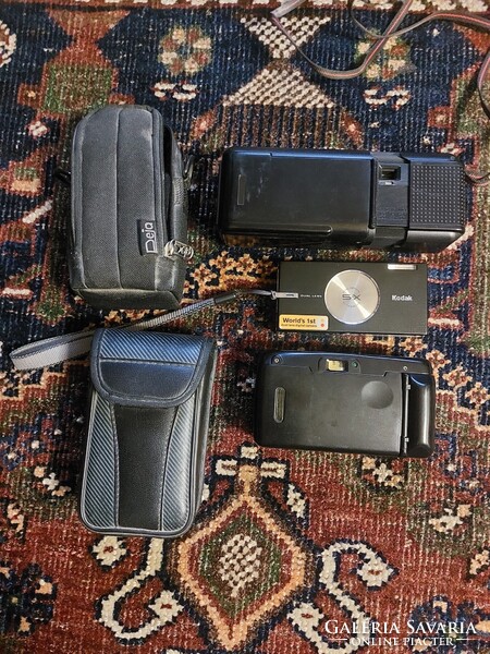 3 darab fényképezőgép együtt 1990-es évek