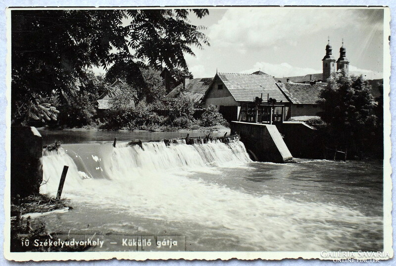 Székelyudvarhely - Küküllő gátja   régi képeslap  1942    jó fotó