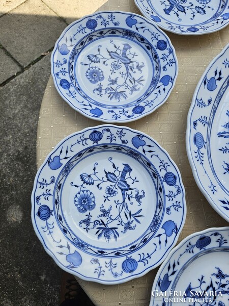 Meisseni pecsenyés plusz tányérok kobaldkék színben