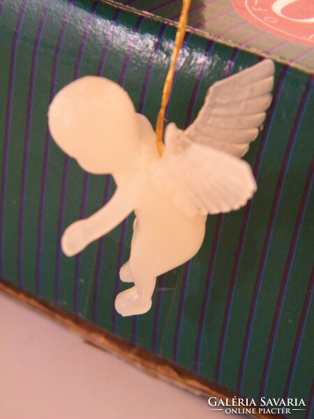 Sötétben világító, foszforeszkáló kis angyal figura karácsonyfadíszek 15 db