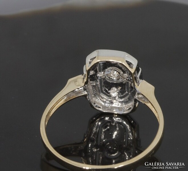 Antik gyönyörű arany gyűrű gyémántokkal